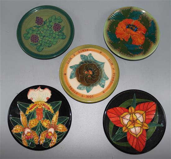 Sally Tuffin for Dennis Chinaworks. Five floral dishes